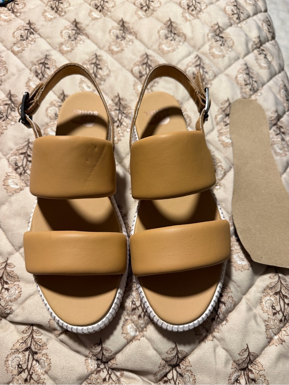 Sorel Tan Strappy Wedge Sandals NWT - Picture 2 of 9
